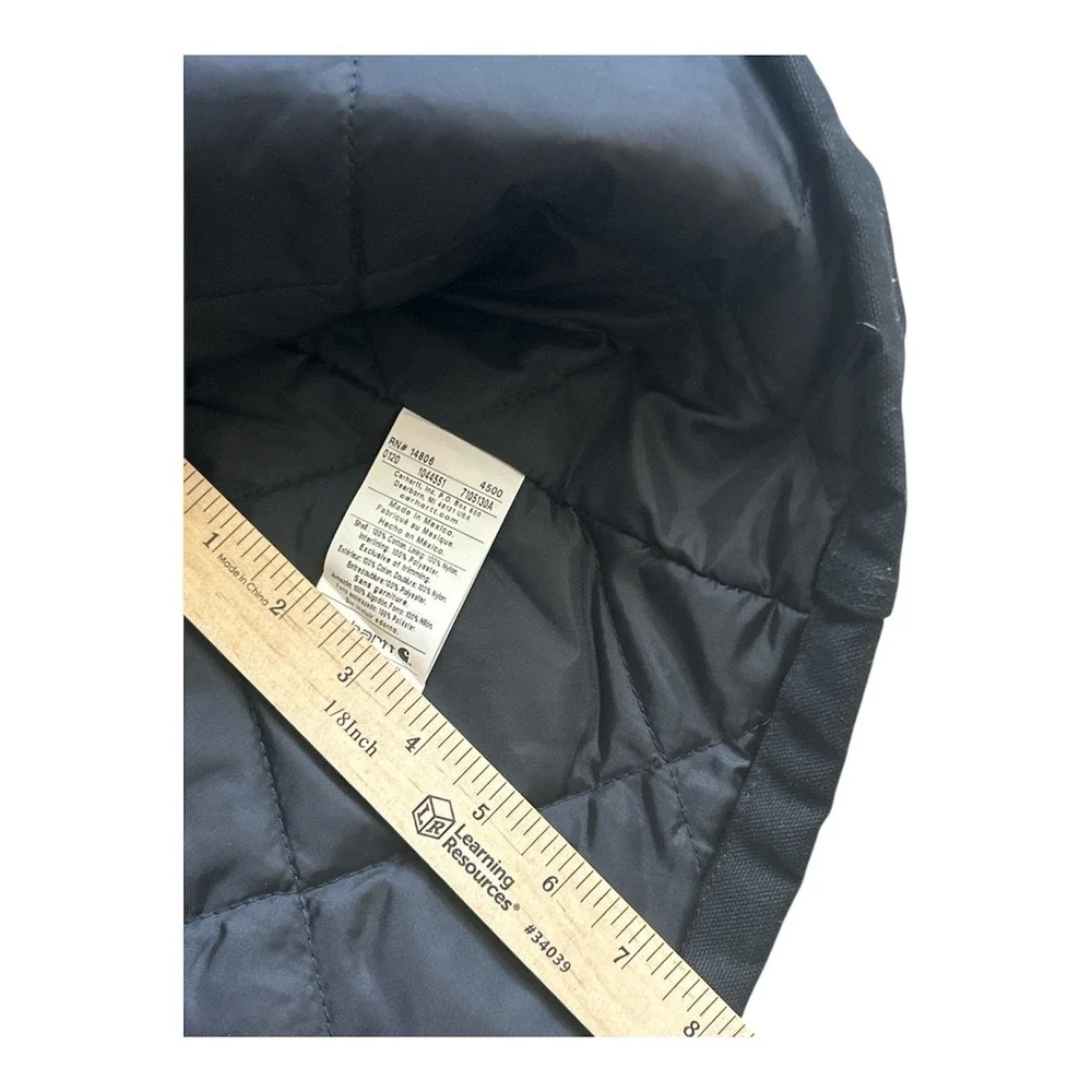 Carhartt Men's Black Traditional Coat/Arctic-Quilt Lined C003-BLK Size L Tall - Picture 6 of 9